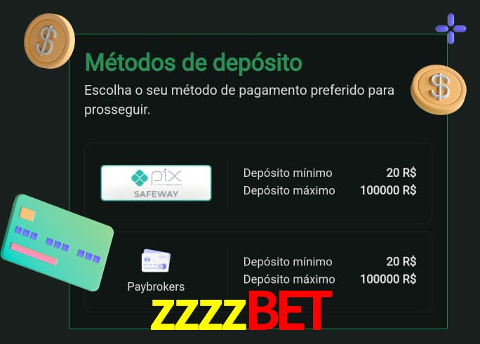 O cassino zzzzbet oferece uma grande variedade de métodos de pagamento